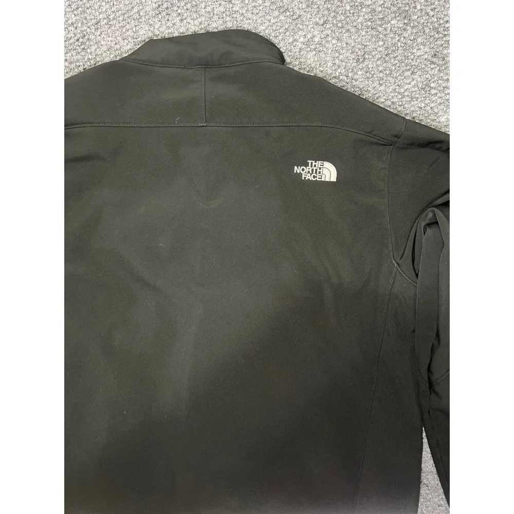 The North Face‎ Black Full Zip Stand-Up Collar Jacket Logo Men's Mid-Length L